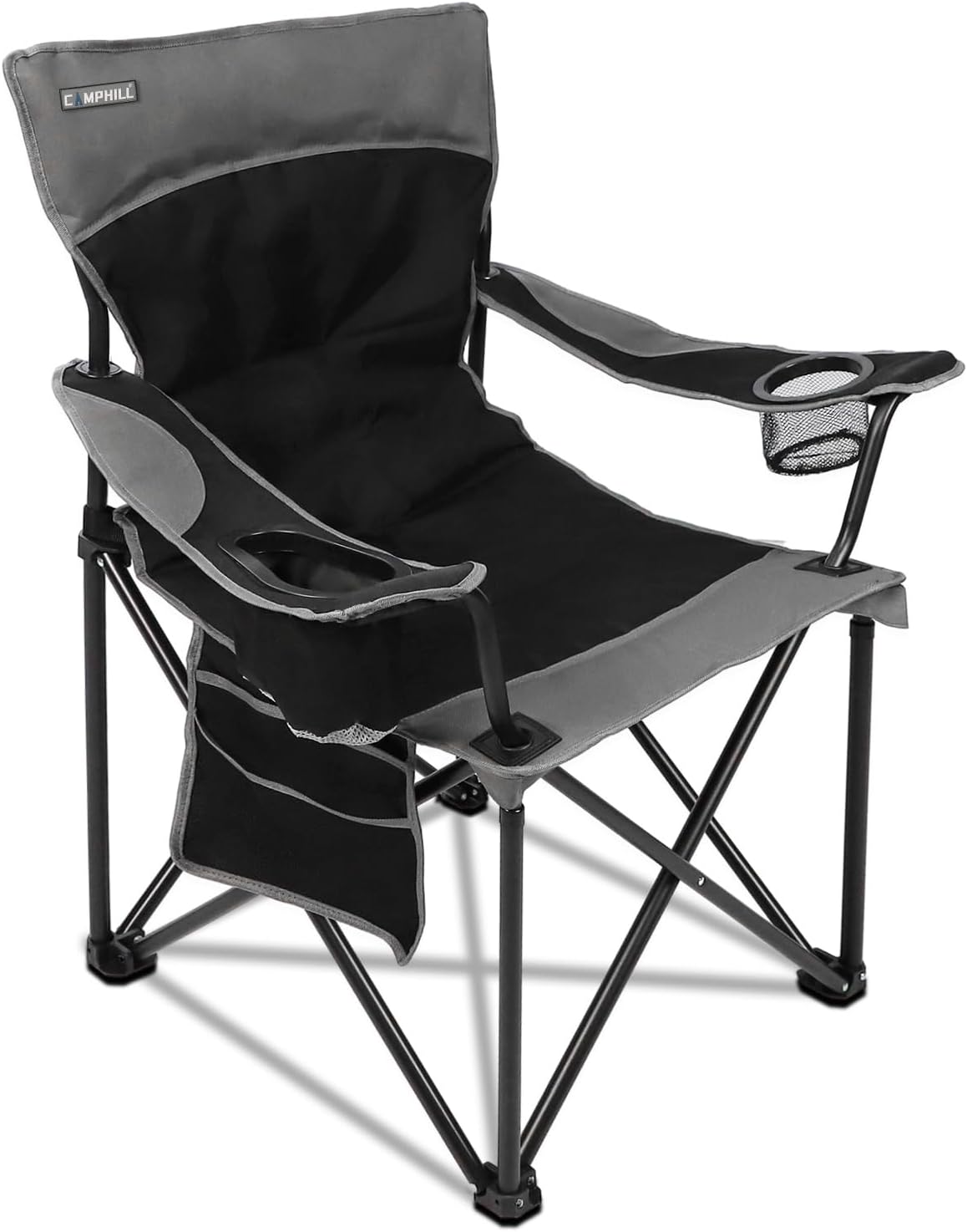 Sillas camping plegables gran tamaño con bolsillo y