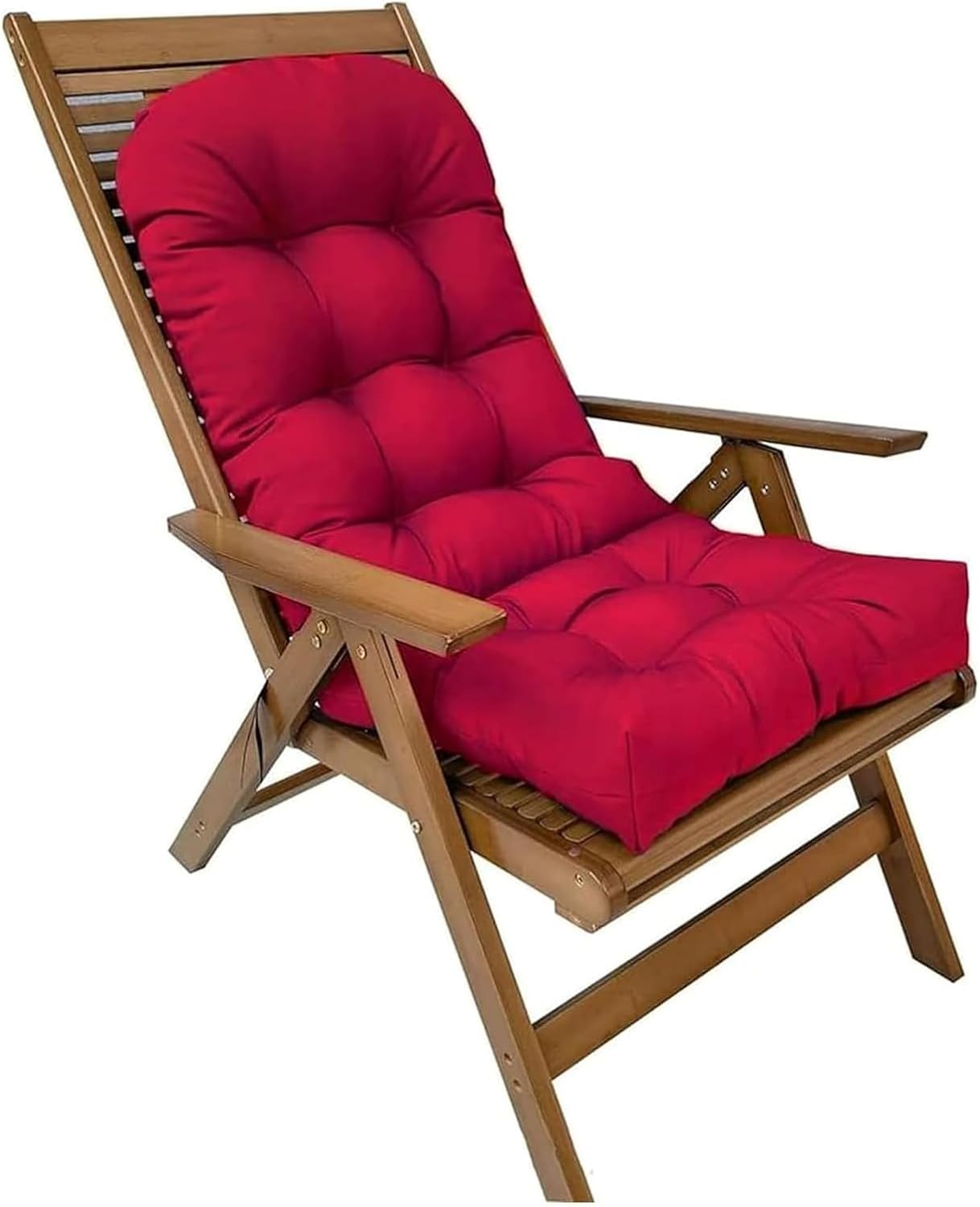 Cojín silla mecedora ergonómico antiderrap rojo