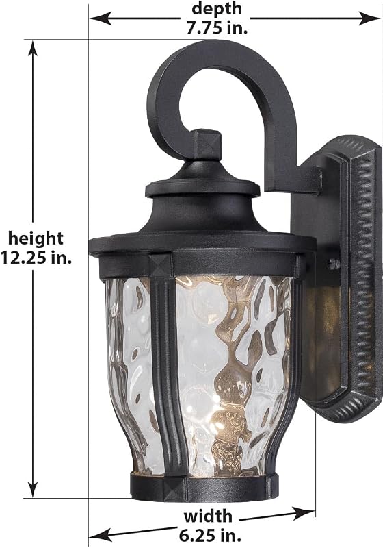 Soporte pared luz LED Merrimack Collection negro