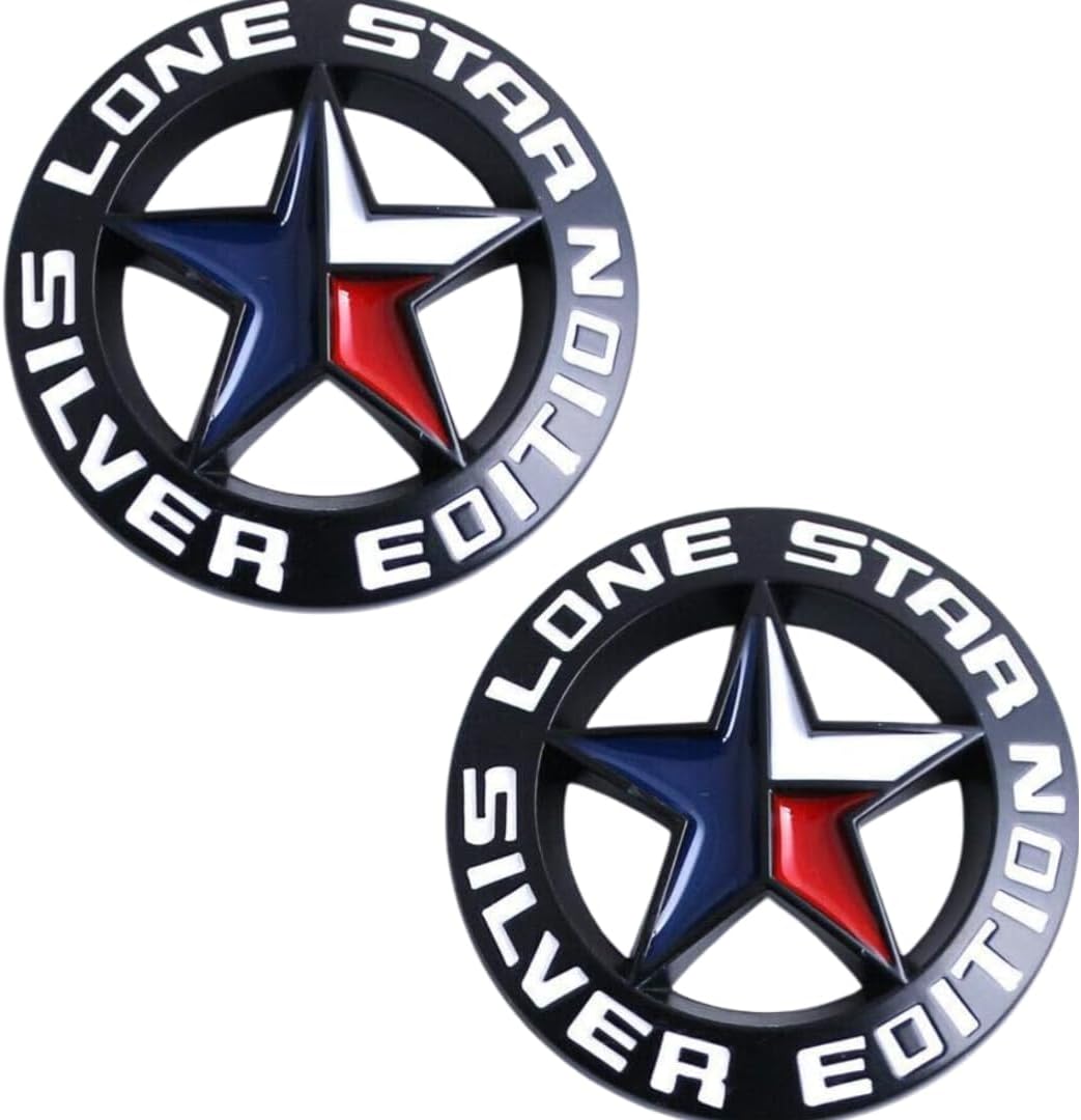 Insignia Texas Plata Juego 2 Universal Adhesivo Chevy