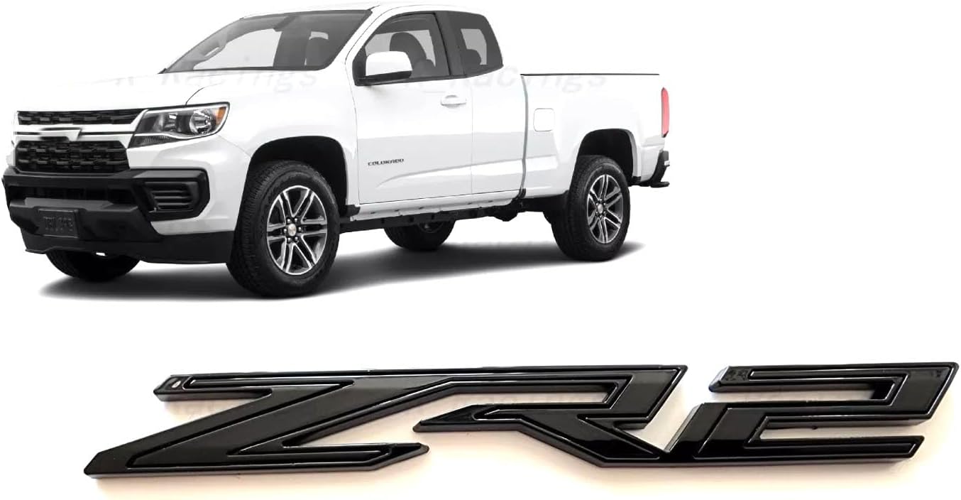 Emblema ZR2 puerta trasera comp Silverado 19-25 negro