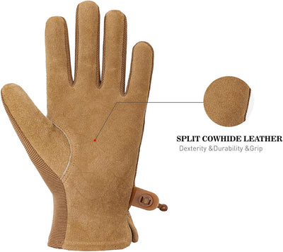 Guantes jardinería cuero transpirable mujer pantalla táctil