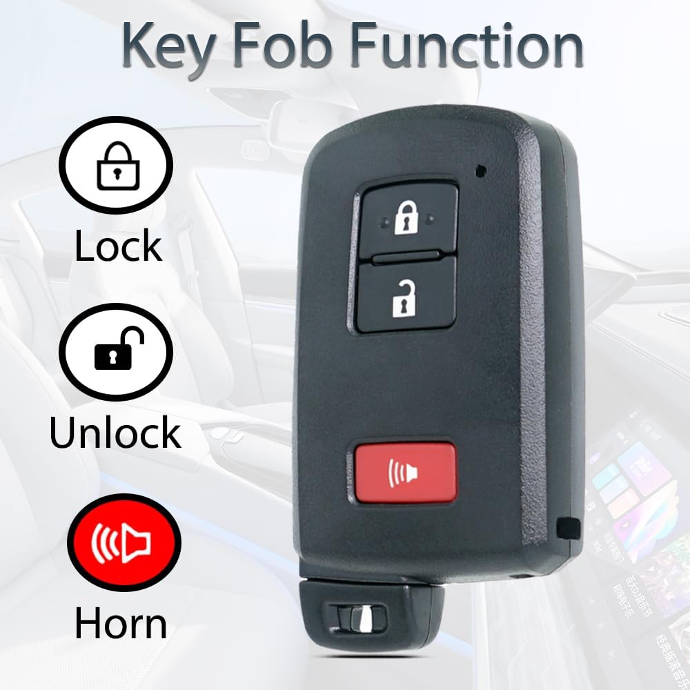 Funda llavero Toyota 12-23 con control remoto 3 botones