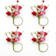 8 Servilleteros Corazón Floral Hojas Verdes Mesa Comedor