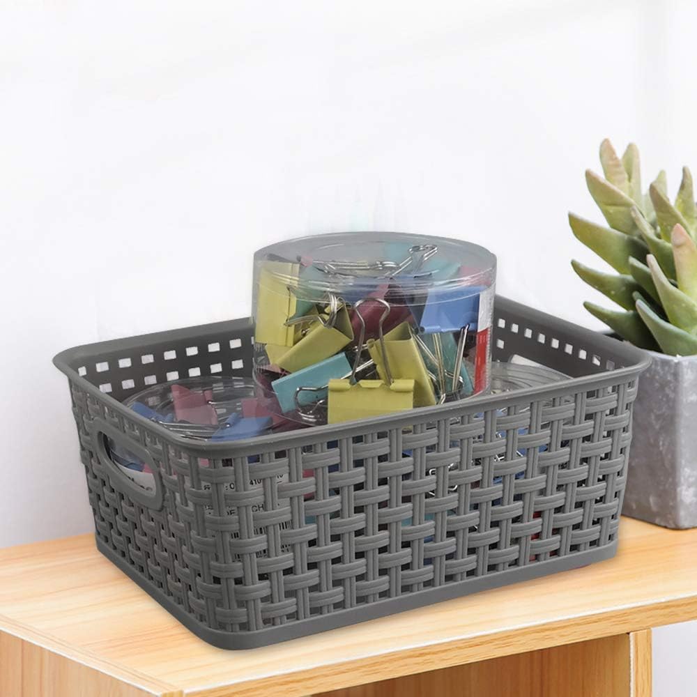 Cesta plástico gris 4 Contenedores Almacenamiento