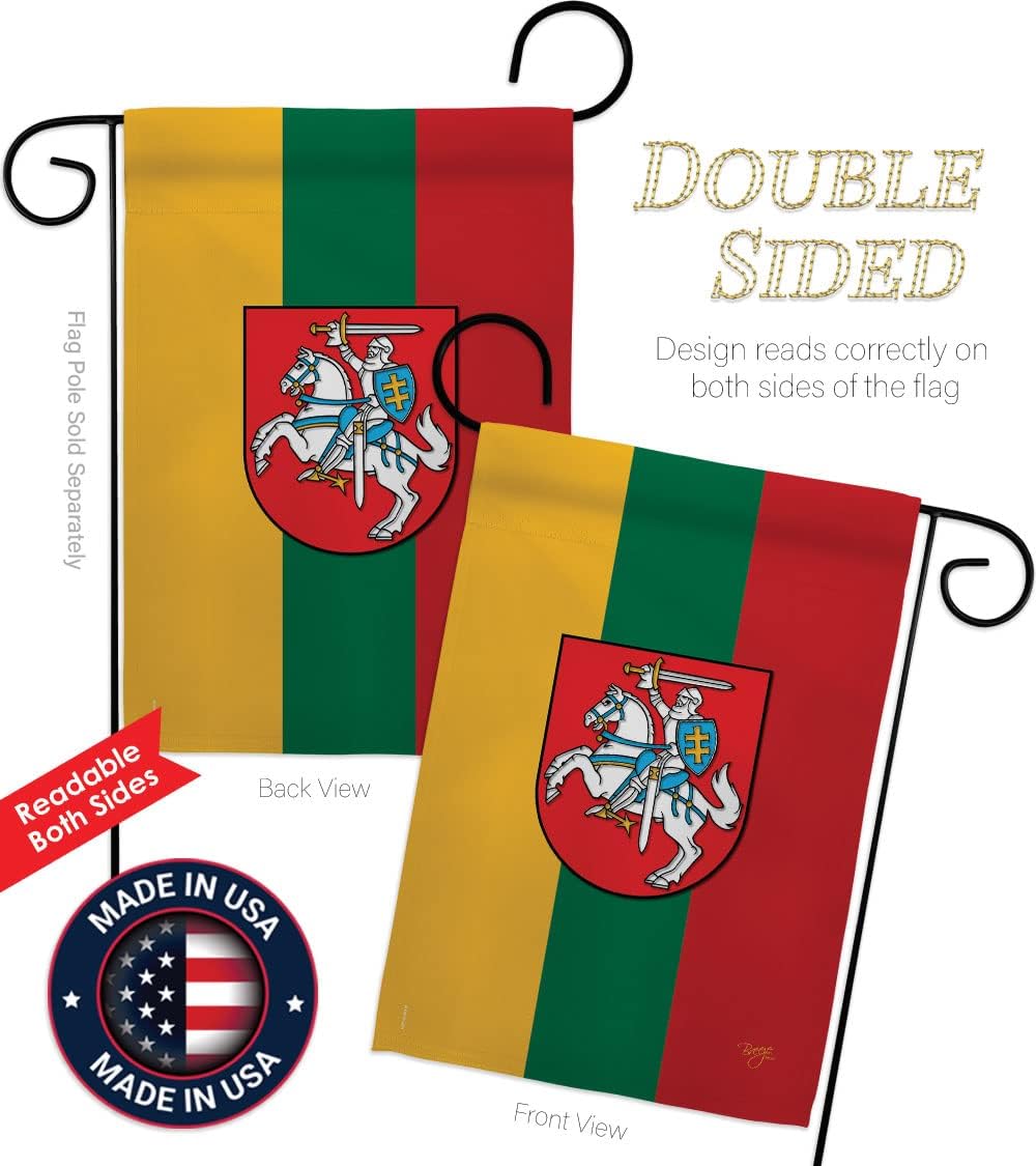 Bandera Lituania jardín decoración doble cara