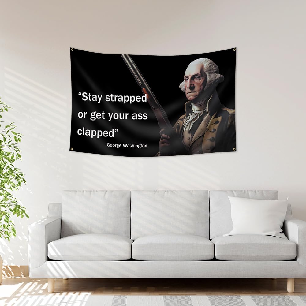 Bandera dormitorio meme 3x5pies cita Washington