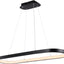 Colgante LED hierro negro 38.75pulg moderno ovalado comedor