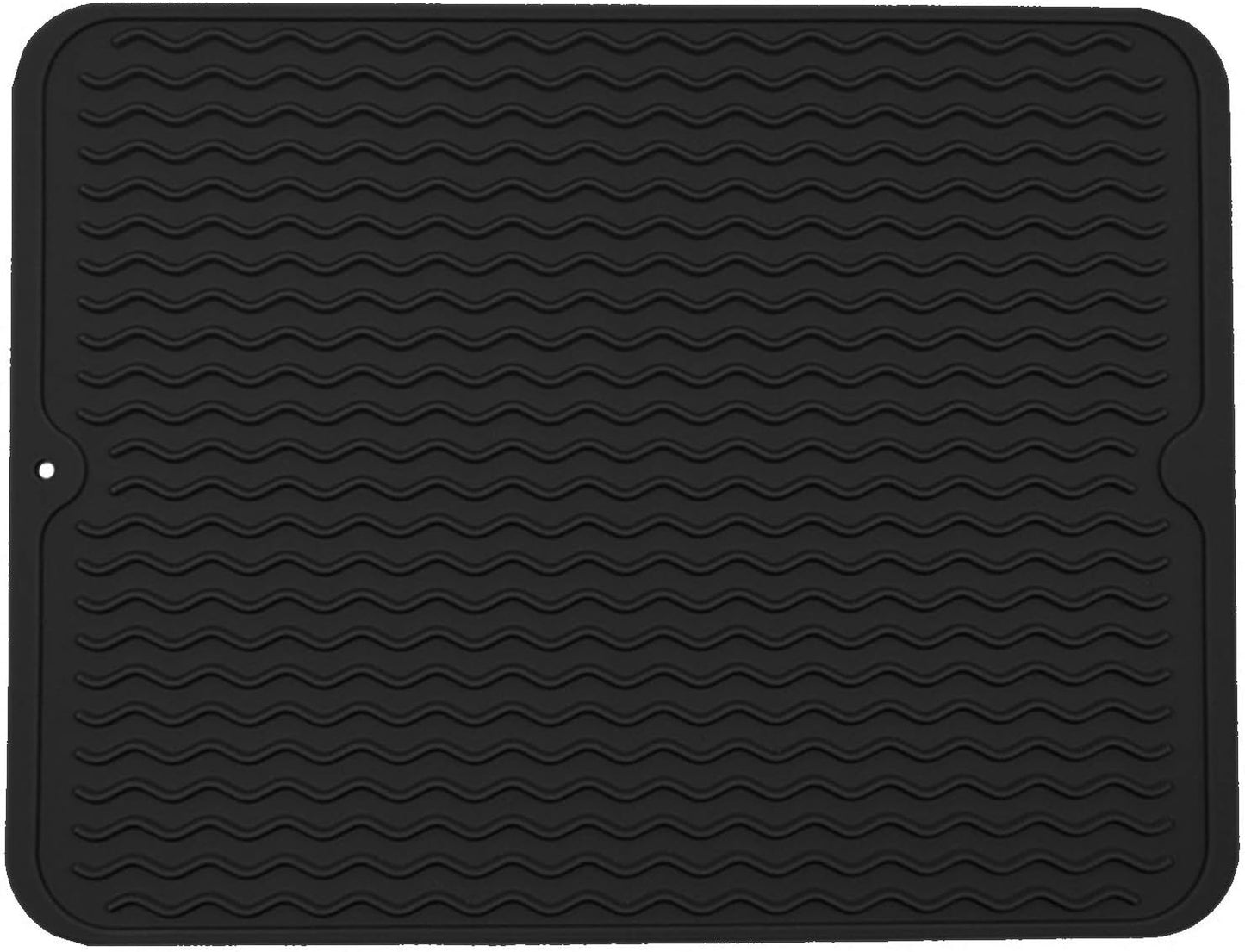 Tapete silicona secado platos 12x16pulg negro