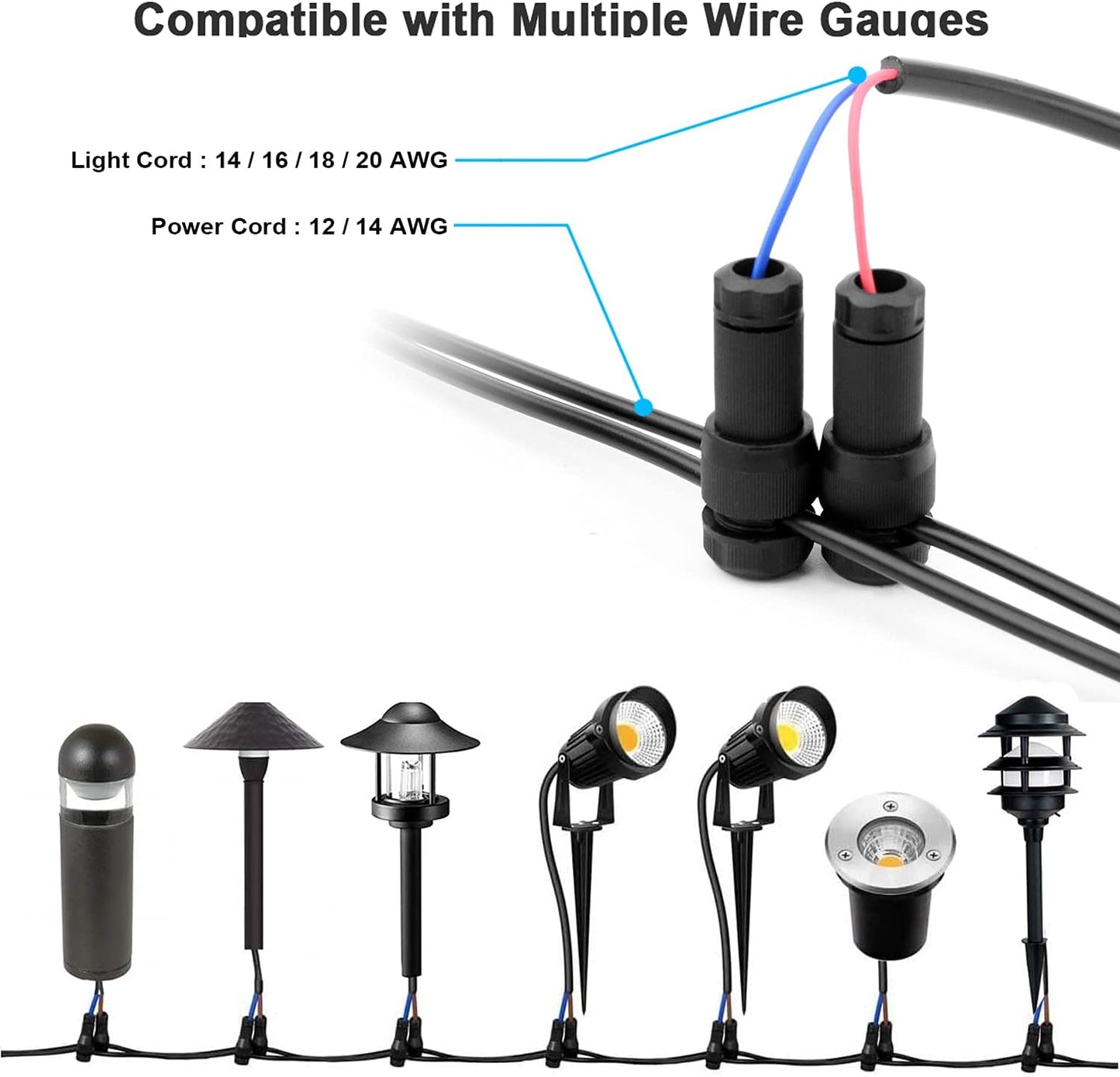 36 Pzas Conector Cables Jardín 12/2 14/2 Alumínio