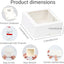 50 Cajas Panadería 3¼x3¼x1½pulg con Ventana