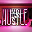 Letrero neón Hustle para gimnasio, oficina y dormitorio