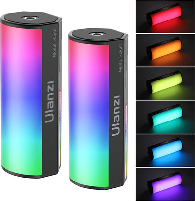 2 Luz LED RGB 360° recargable 2000mAh para video y fotografía