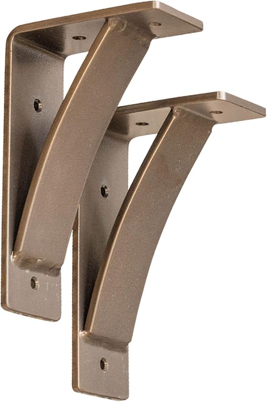 Soporte estante flotante acero bronce frotado 5x8" set 2