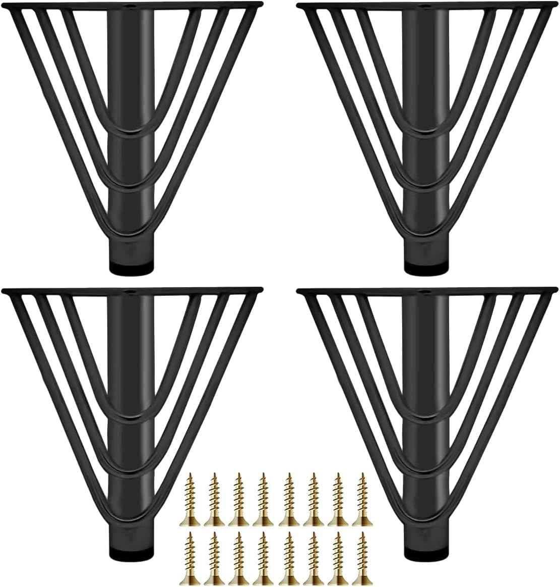 Patas metálicas set 4 6pulg para sofá mesa silla