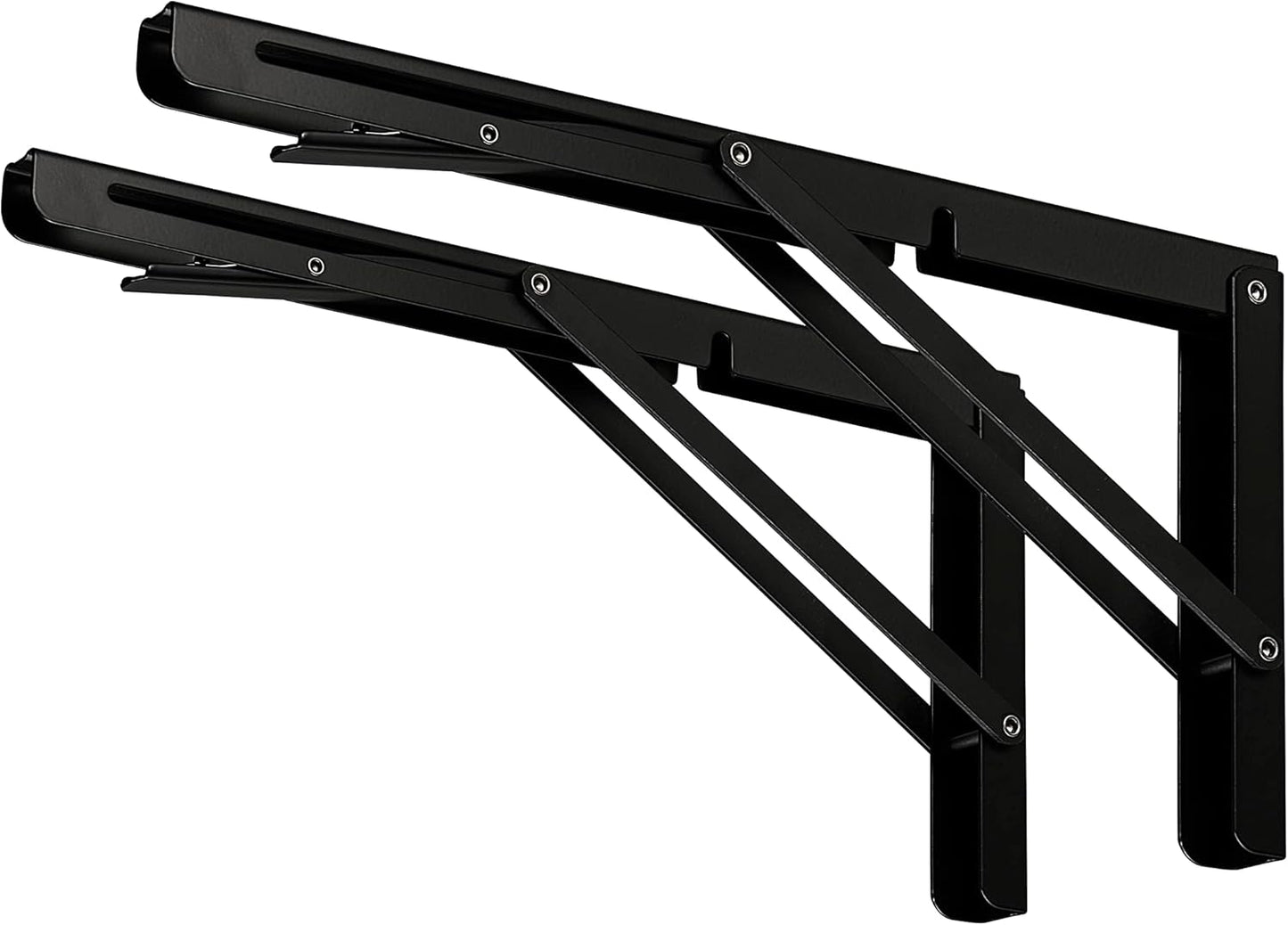 Soportes estante plegables negros 10pulg carga 220lb
