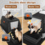 Caja arena acero inox con tapa entrada frontal XL para gatos