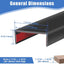 Borde goma protector U autoadhesivo 1.5" 10 ft negro