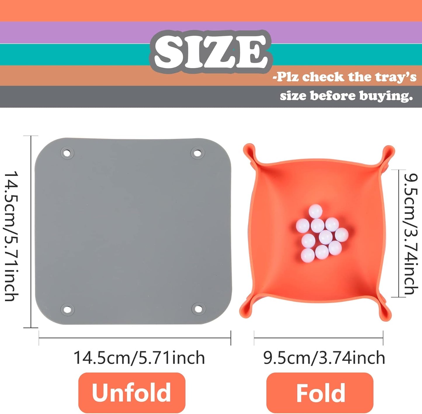 Cuencos plegables para set de mesa y dados