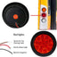Luces traseras LED redondas 4" 12/24V para remolque
