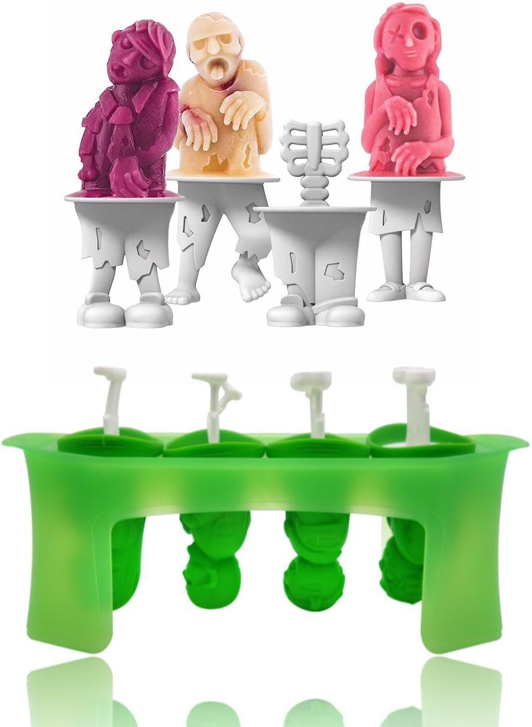 Moldes silicona paletas helado niños reutilizables sin BPA