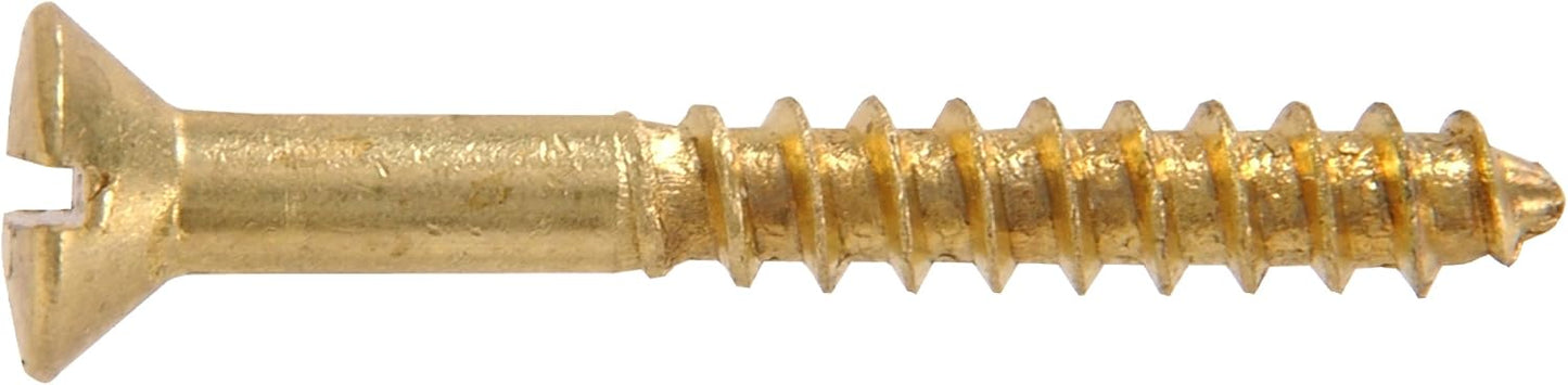 Tornillo madera ranurado latón 6x5/8 pulg pack 48