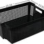 Cesta almacenamiento grande apilable negro set 2