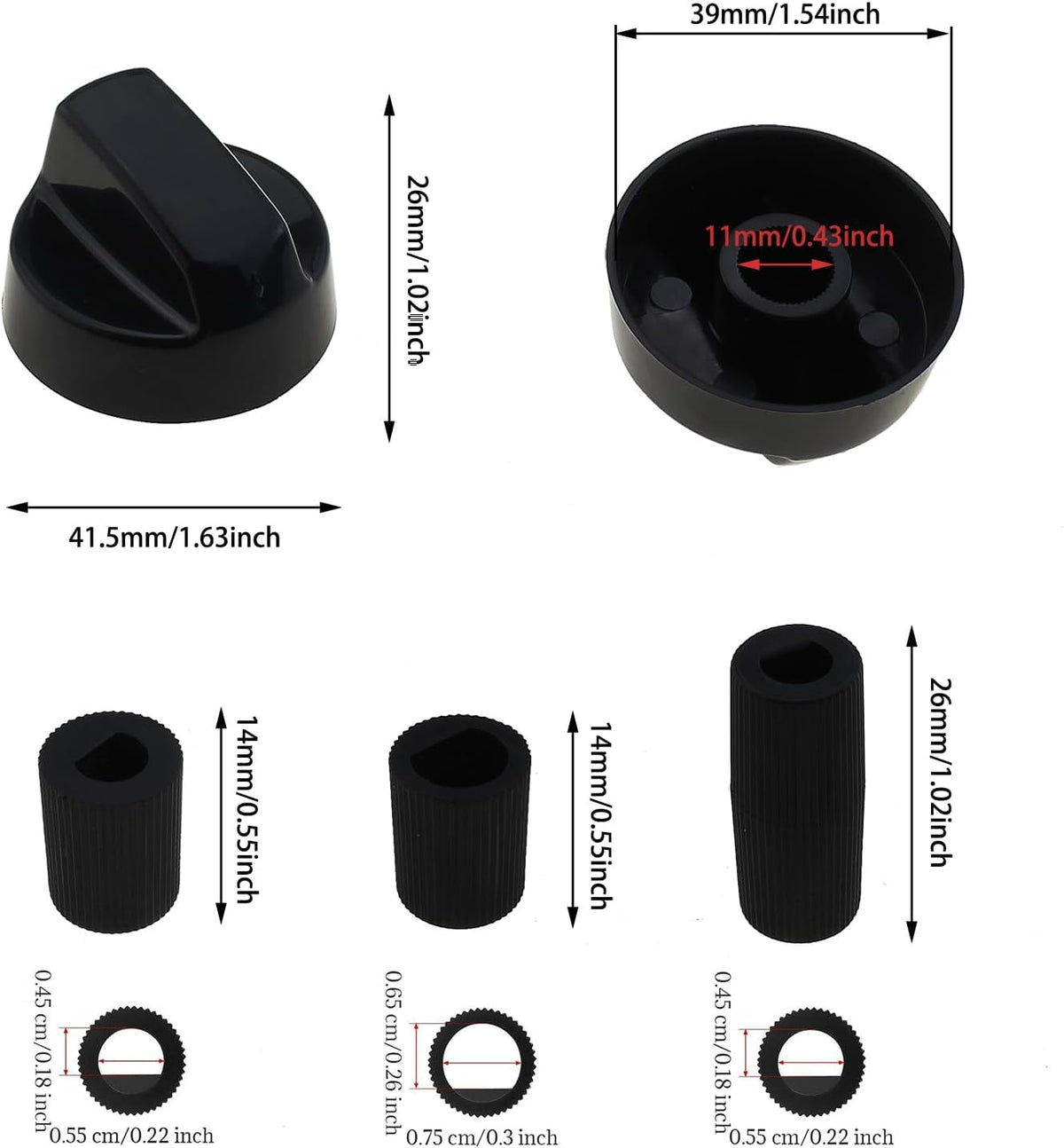 Perilla control universal ABS set 12 piezas para autocaravanas