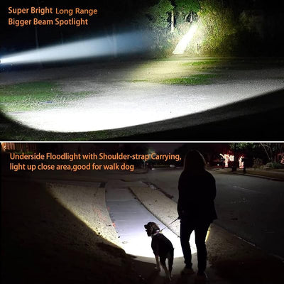 Linterna LED recargable potente 800 yardas metal