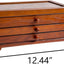 Caja de madera para joyas 3 capas organizadora