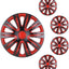 Tapacubos R17 17" 4 Pzas ABS rojo y negro