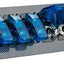Interruptor palanca coche 8 LED 12V aluminio fibra