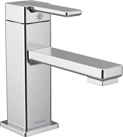 Grifo moderno para lavabo una manija 90 grados cromado
