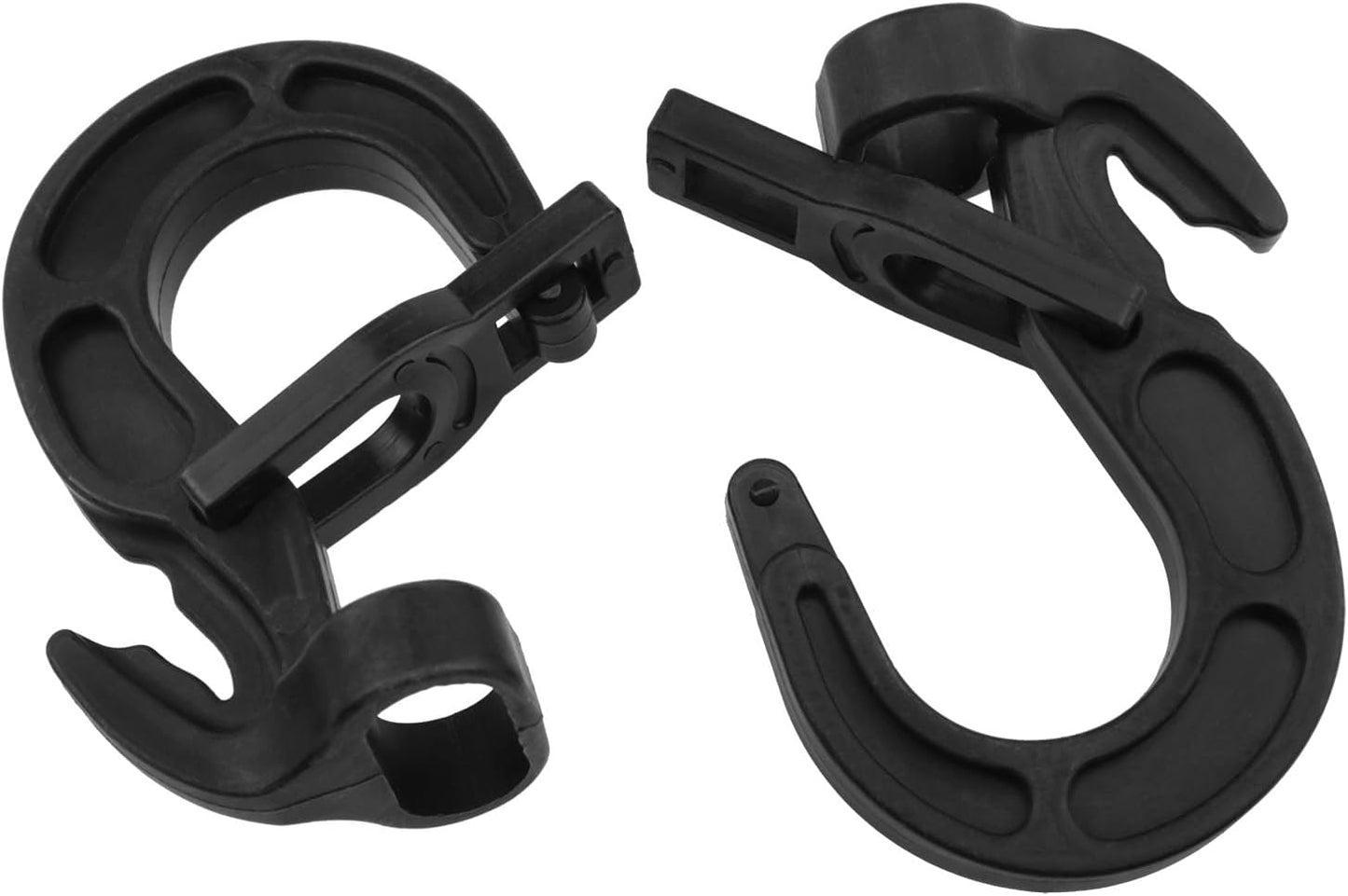 Ganchos elásticos plástico para cuerdas 1/4 y 3/8 pulg 12uds