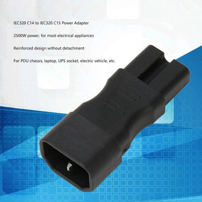 Adaptador IEC320 C14 a C15 3 polos macho-hembra