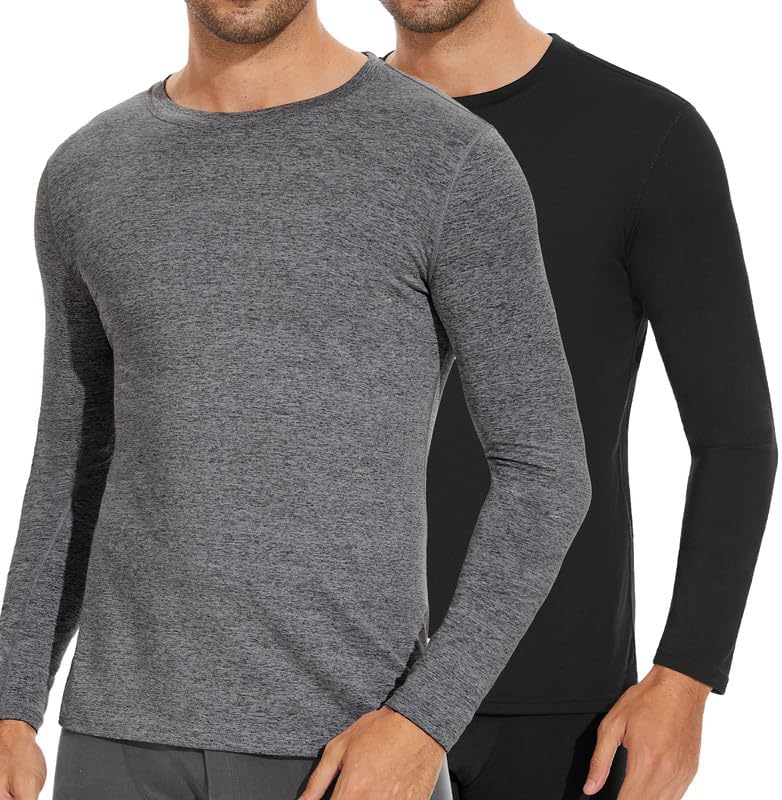Camiseta térmica hombre manga larga forrada suéter