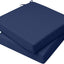 Cojines asiento exterior impermeables 18.5x16pulg set 2 azul