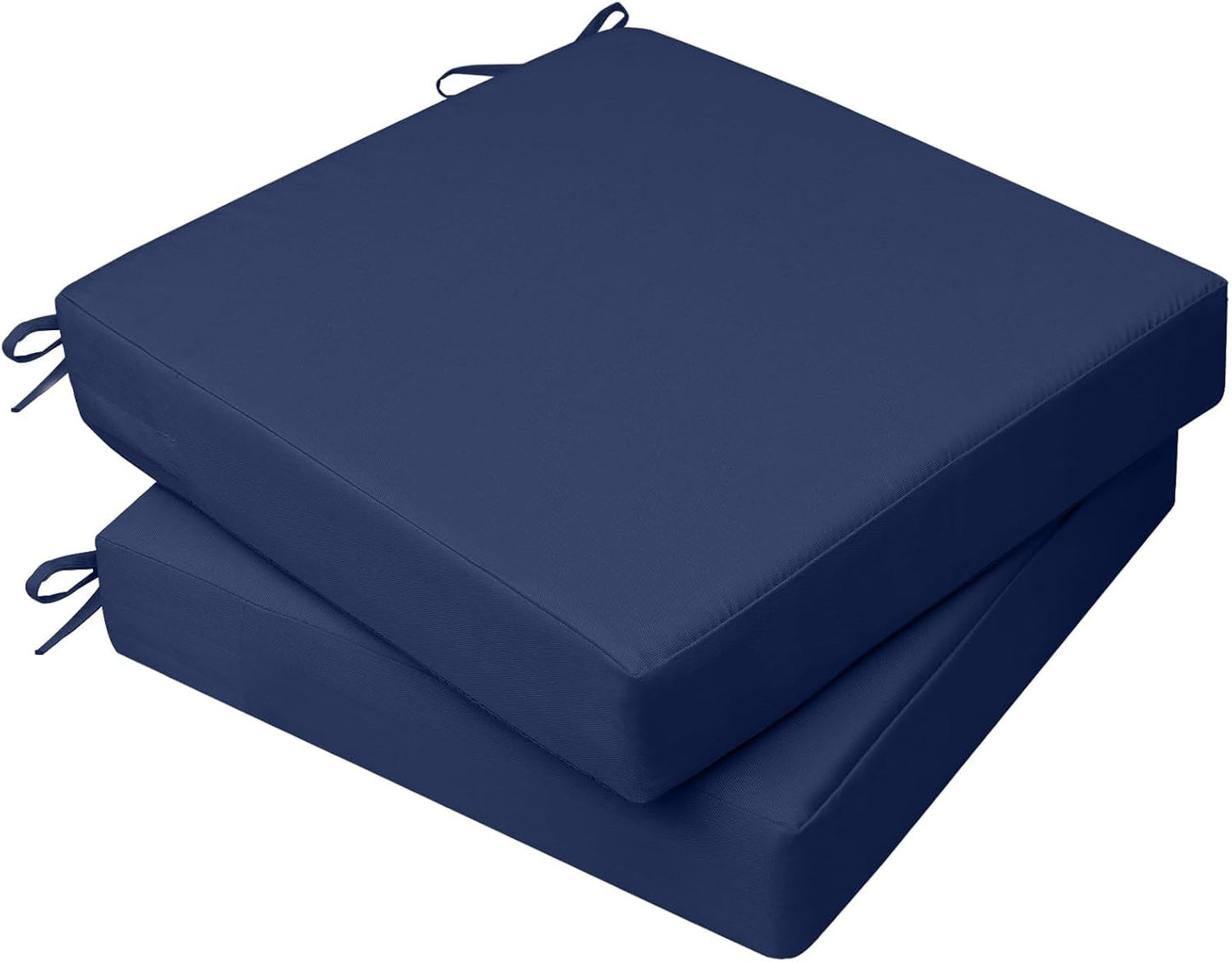Cojines asiento exterior impermeables 18.5x16pulg set 2 azul