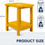 Mesa auxiliar Adirondack plástico doble exterior naranja