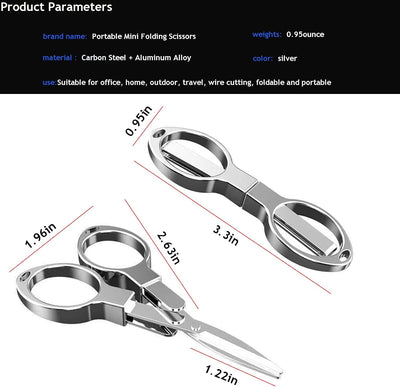 Tijeras plegables acero inox retráctiles set 2