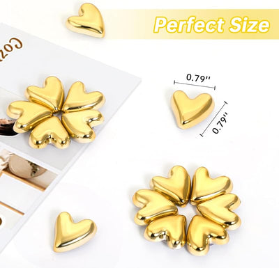 24 imanes dorados decorativos para nevera y pizarra