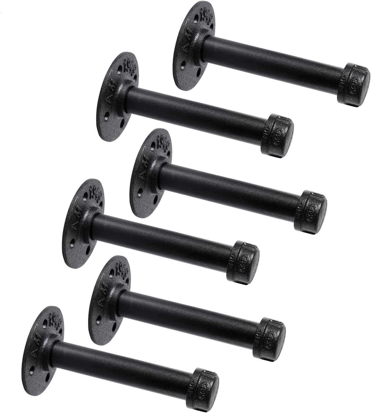 Soportes tubo hierro negro 3/4pulg estantería DIY