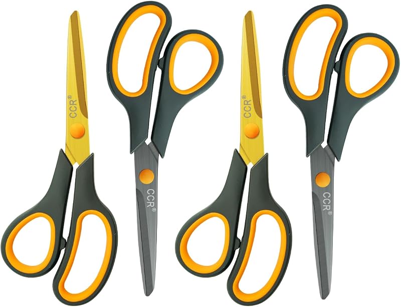 Tijeras 8pulg cuchillas titanio afiladas set 4