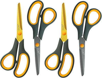 Tijeras 8pulg cuchillas titanio afiladas set 4