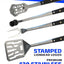 Set 4 Parrillas Pitmaster Acero Inox 18pulg Cepillo Espátula