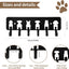 6 Ganchos decorativos para correa perro pared negro