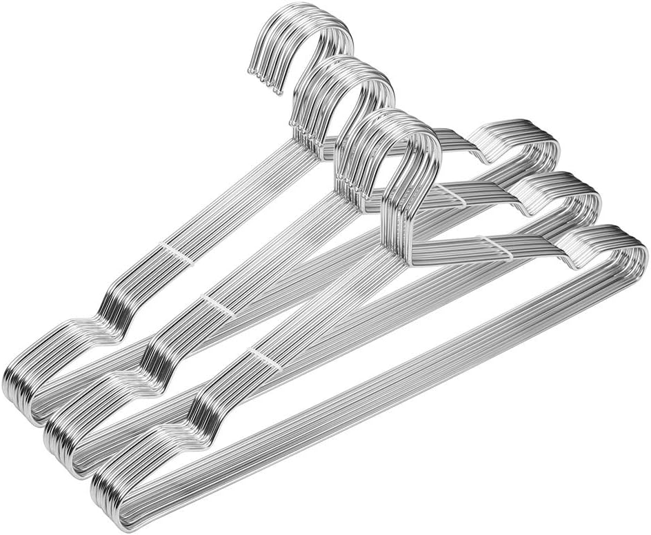 Perchas acero inox 16.5" set 30