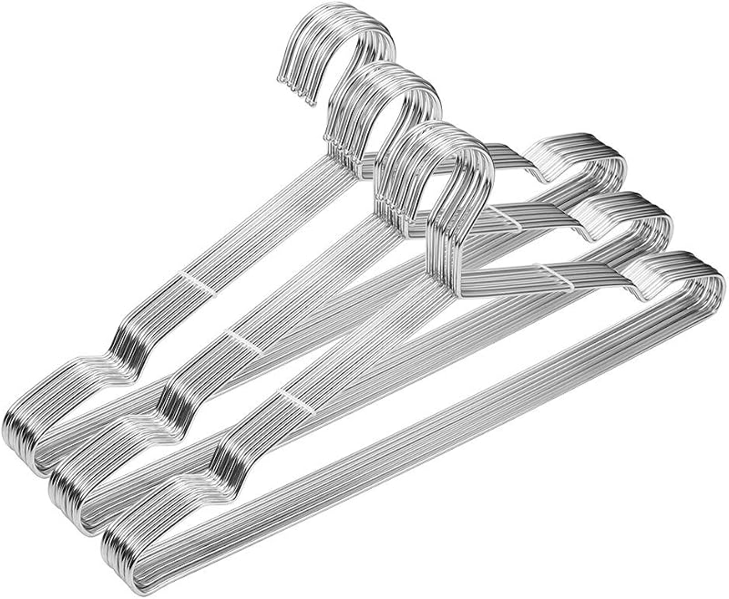 Perchas acero inox 16.5" set 30