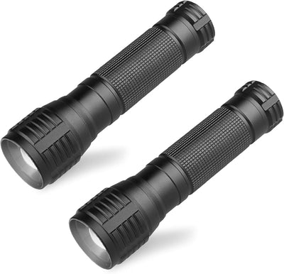 Linterna LED 3000 lúmenes zoom 3 modos resistente agua set 2