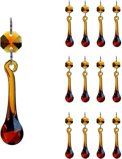 12 Pzas Candelabro Cristal Forma Gota 2.087pulg Ventana Decoración
